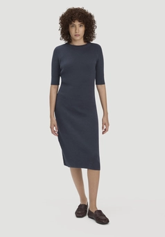 Strick Kleid Regular aus Bio-Baumwolle und Wolle