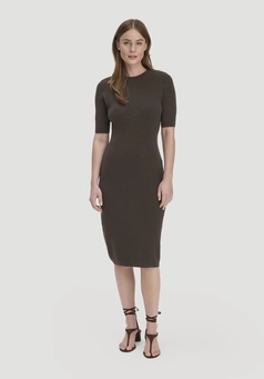 Strick Kleid Regular aus Bio-Baumwolle und Wolle