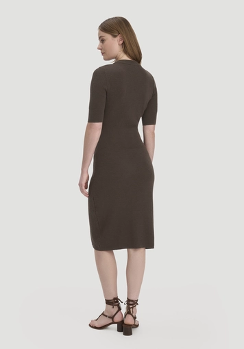 Regular knit dress made from organic cotton and wool - 1