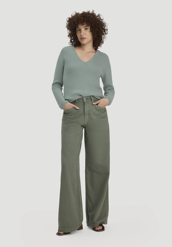 Knitted sweater regular made of pure organic cotton - 1