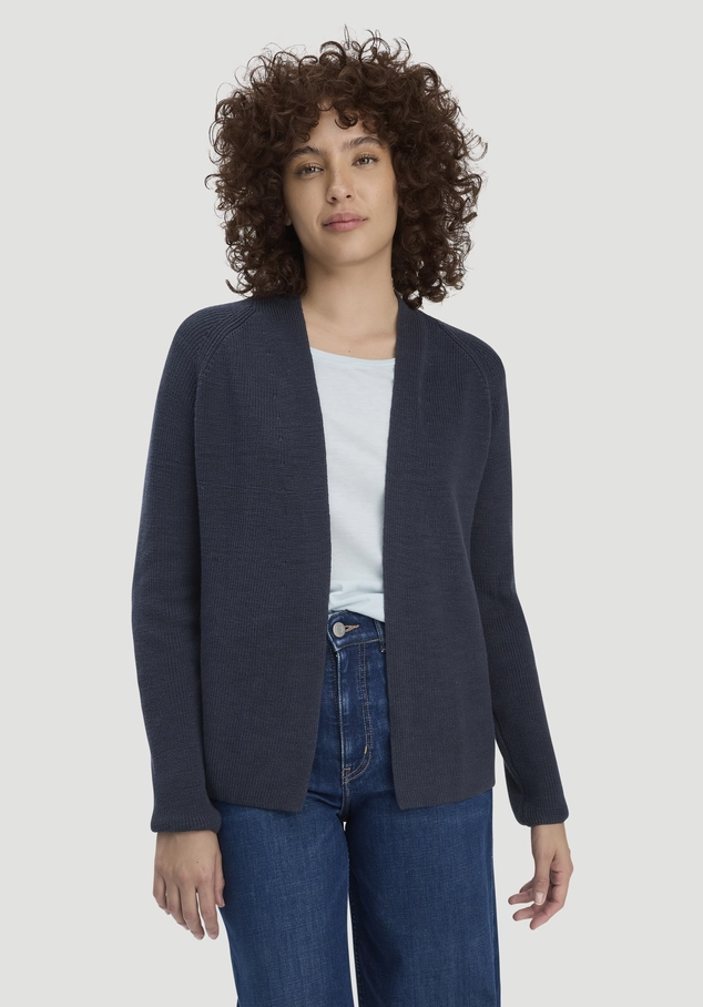 Knitted jacket Regular made of pure organic cotton