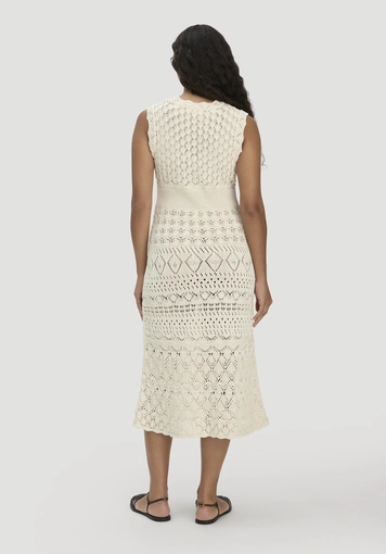 Strick Kleid Midi aus reiner Bio-Baumwolle - 1