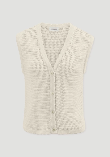 Strick Weste Regular aus reiner Baumwolle Strick Weste Regular aus reiner Baumwolle