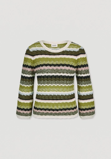 Regular knit pullover made of pure cotton