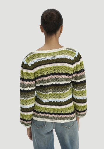 Regular knit pullover made of pure cotton - 2