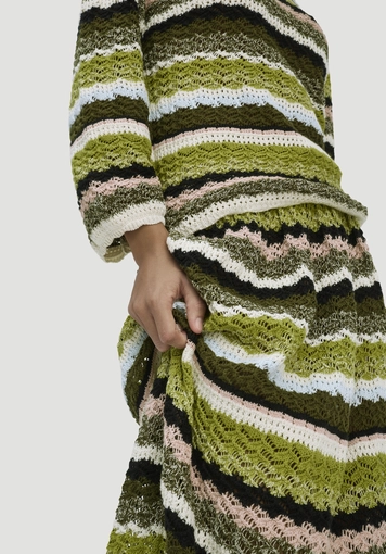 Regular knit skirt made of pure cotton - 2