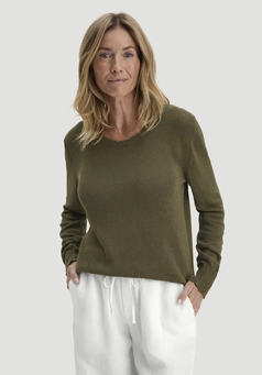 Relaxed knit pullover made of linen with organic cotton and LENZING™ ECOVERO