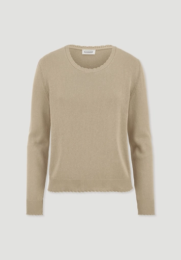 Relaxed knit pullover made of linen with organic cotton and LENZING™ ECOVERO - 4