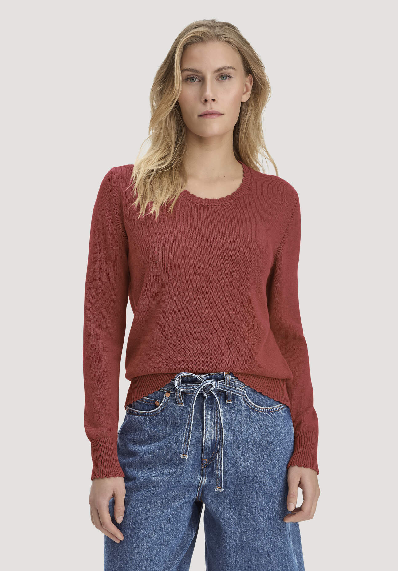 Thumbnail - hessnatur Damen Strick Pullover Relaxed aus Leinen mit Bio-Baumwolle und LENZING™ ECOVERO - braun - Größe XXL