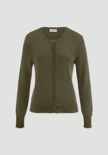 Strick Jacke Regular aus Leinen mit Baumwolle und Viskose - 4