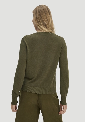 Strick Jacke Regular aus Leinen mit Baumwolle und Viskose - 2