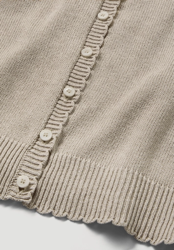 Strick Jacke Regular aus Leinen mit Baumwolle und Viskose - 5