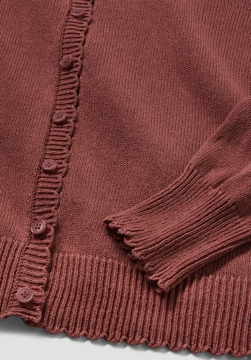 Regular knit jacket made of linen with cotton and viscose - 5