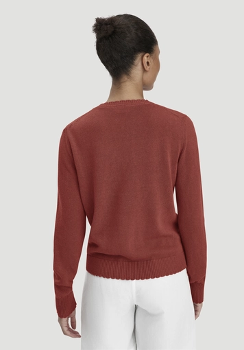 Regular knit jacket made of linen with cotton and viscose - 2