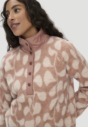 Wool fleece Troyer Relaxed made of organic merino wool with organic cotton - 3