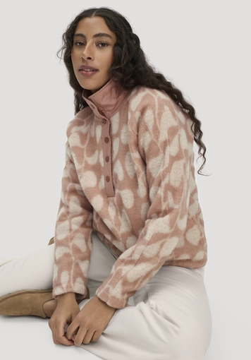 Wool fleece Troyer Relaxed made of organic merino wool with organic cotton - 4