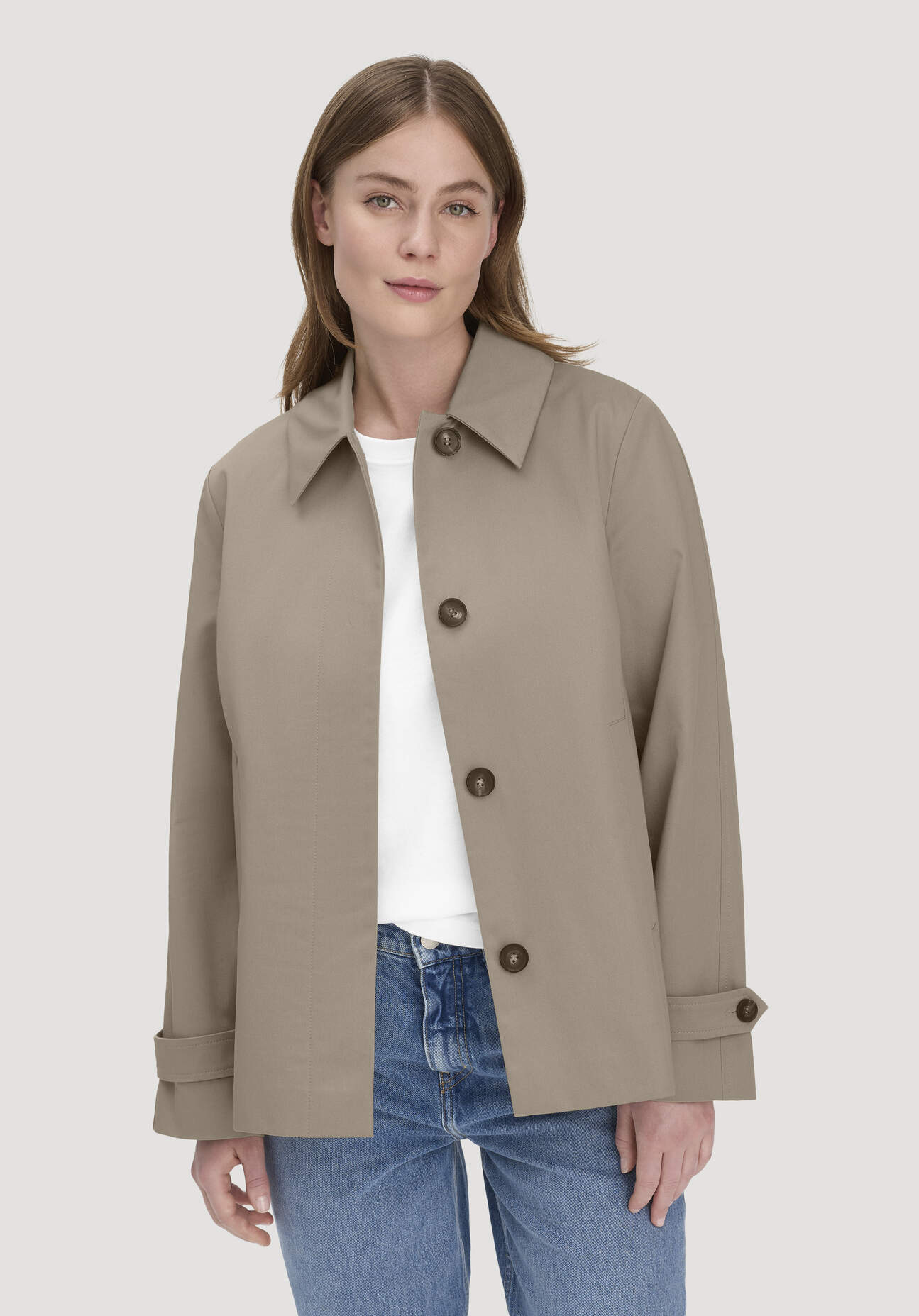 Thumbnail - hessnatur Damen Jacke Regular NATURE SHELL aus Bio-Baumwolle - beige - Größe 44