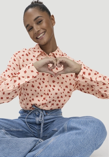 Print blouse Relaxed made of pure LENZING™ ECOVERO™ viscose - 4