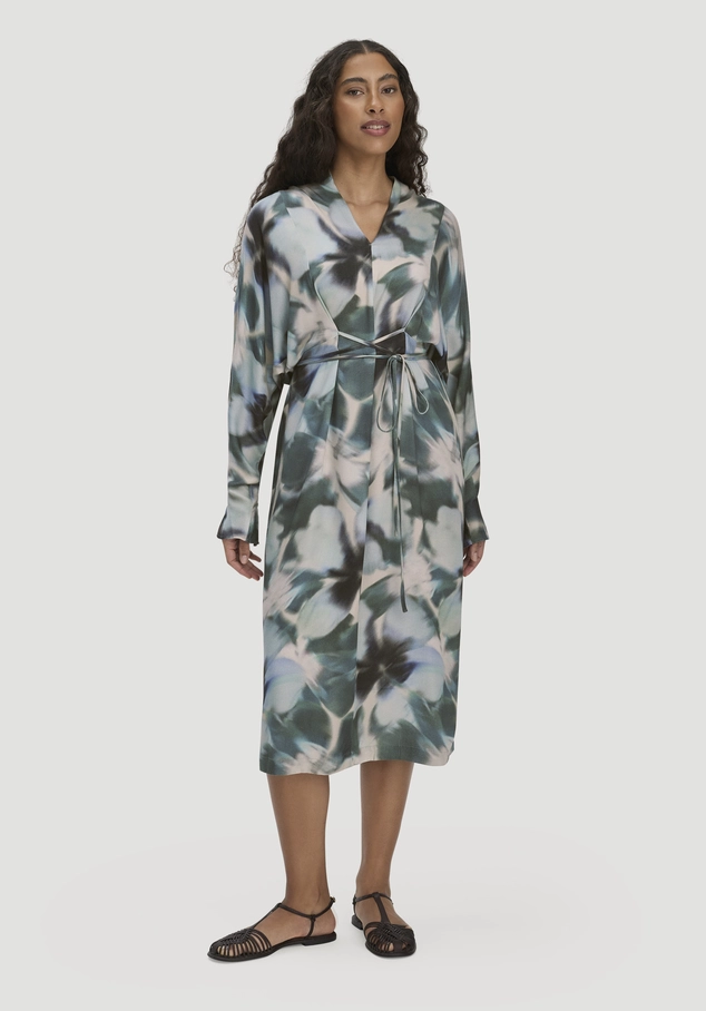 Kimono Kleid Wickeloptik Midi aus LENZING™ ECOVERO™