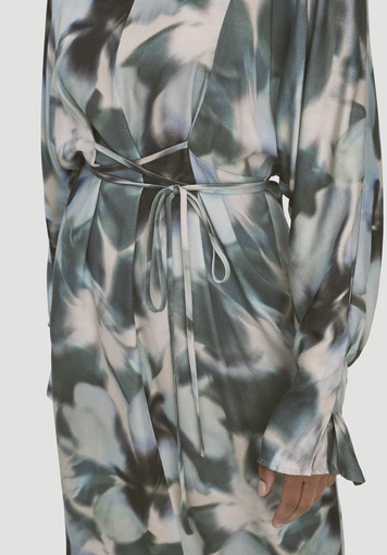 Kimono Kleid Wickeloptik Midi aus LENZING™ ECOVERO™ - 2