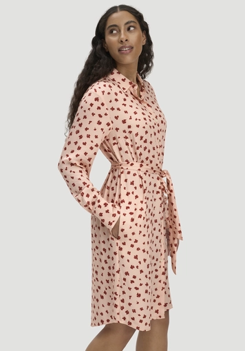 Fabric shirt dress, knee-length, made from pure LENZING™ ECOVERO™ viscose - 3