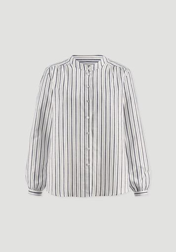 Striped blouse, relaxed style, made from organic cotton with linen Striped blouse, relaxed style, made from organic cotton with linen