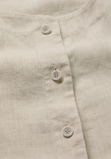 Regular vest made of pure linen - 5