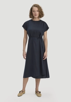 Gewebe Kleid mit Wickeloptik Midi aus reinem TENCEL™ Lyocell