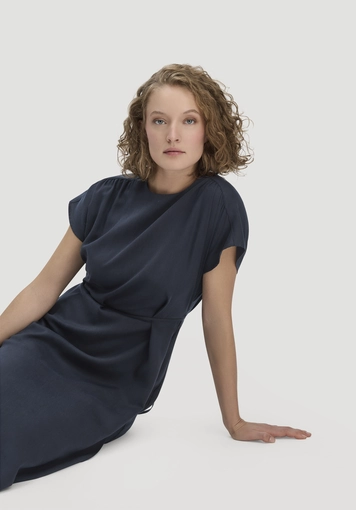 Gewebe Kleid mit Wickeloptik Midi aus reinem TENCEL™ Lyocell - 3
