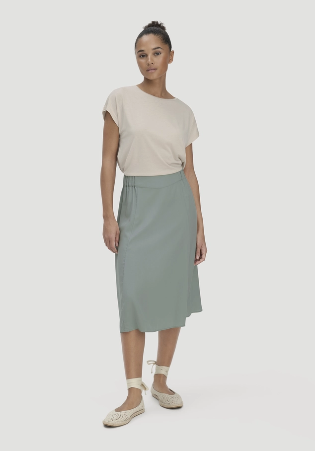 Knee-length skirt made of SaXcell®Lyocell