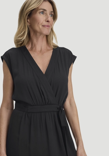 Wrap-style midi dress made from LENZING™ ECOVERO™ - 2