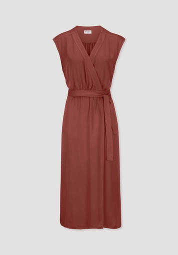 Wrap-style midi dress made from LENZING™ ECOVERO™ - 4