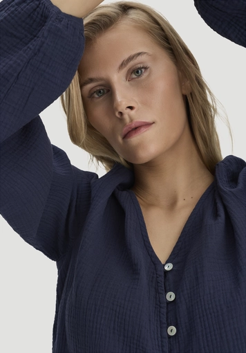 Muslin blouse, relaxed style, made from pure organic cotton - 3