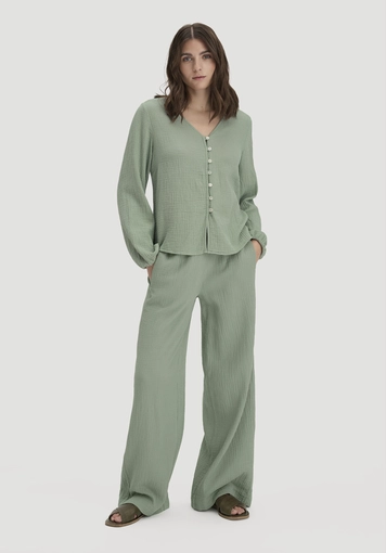 Muslin blouse, relaxed style, made from pure organic cotton - 1