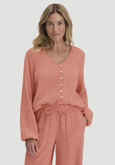Muslin blouse, relaxed style, made from pure organic cotton
