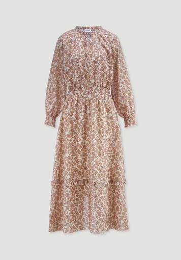 Maxi dress with floral print, made from pure organic cotton - 4
