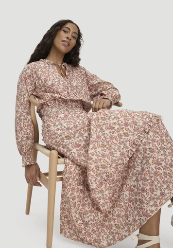 Kleid Floralprint Maxi aus reiner Bio-Baumwolle - 3