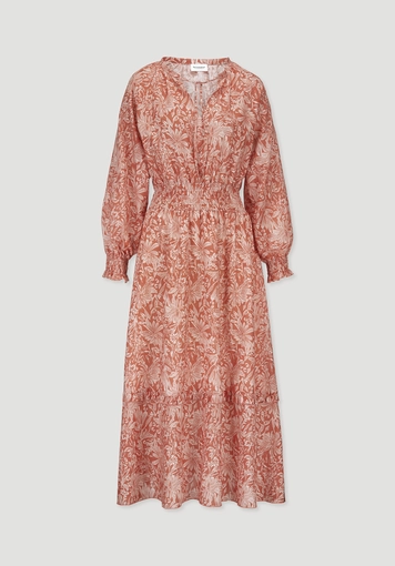 Maxi dress with floral print, made from pure organic cotton - 4