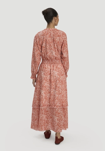 Kleid Floralprint Maxi aus reiner Bio-Baumwolle - 1