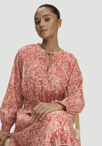 Maxi dress with floral print, made from pure organic cotton - 2