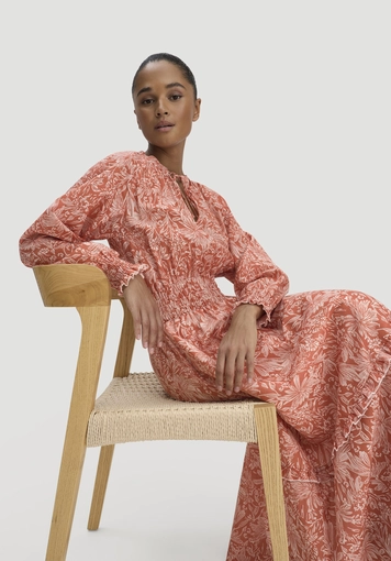 Maxi dress with floral print, made from pure organic cotton - 3
