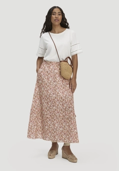 Fabric print maxi skirt made from pure organic cotton