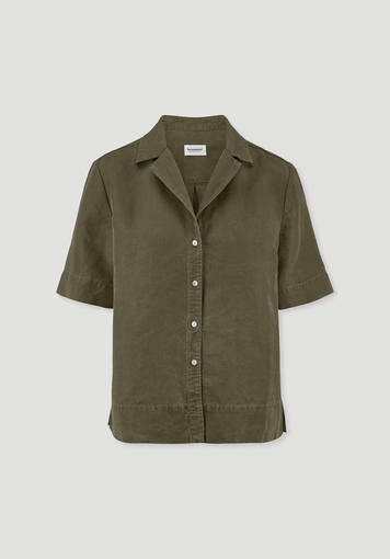 Relaxed blouse made of TENCEL™ Lyocell with linen