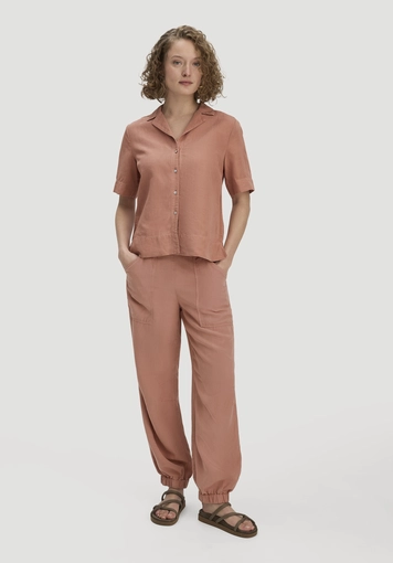 Relaxed blouse made of TENCEL™ Lyocell with linen - 1