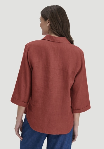 Relaxed blouse made of pure linen - 2