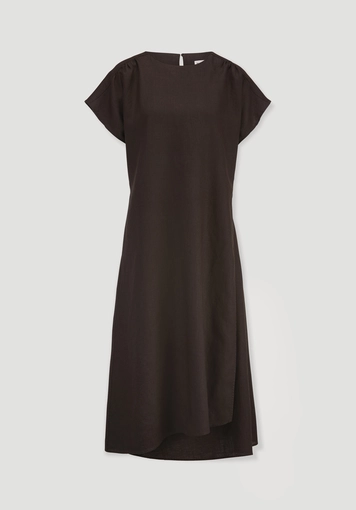 Kleid mit Wickeloptik Midi aus reinem Leinen - 5