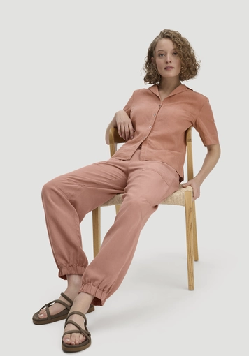 Soft utility trousers made from TENCEL™ Lyocell with linen - 3
