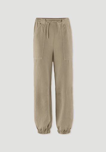 Soft utility trousers made from TENCEL™ Lyocell with linen