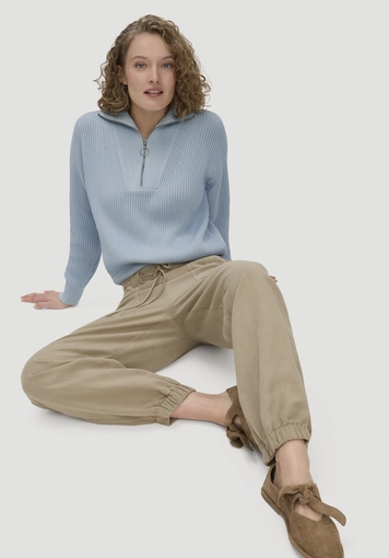 Soft utility trousers made from TENCEL™ Lyocell with linen - 3