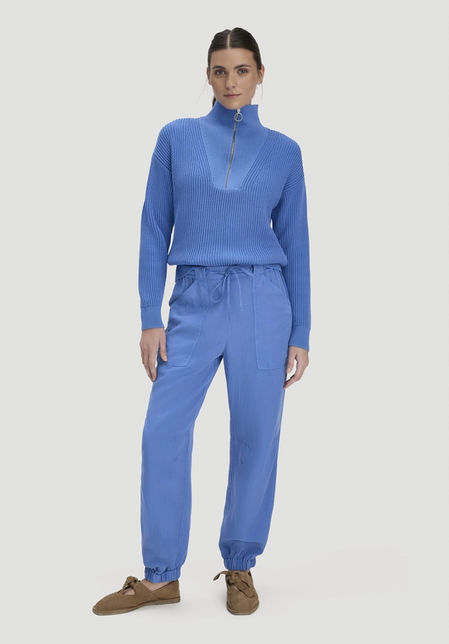 Soft utility trousers made from TENCEL™ Lyocell with linen